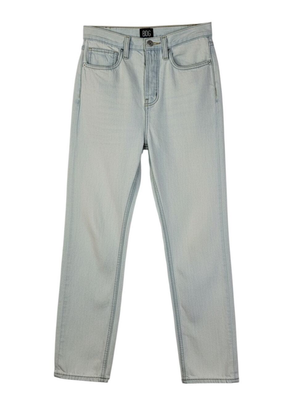 BDG Urban Outfitters Relaxed Straight High Waist Light Wash Denim Jeans Size 26